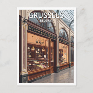 Postal Galerías Reales Saint-Hubert Bruselas Bélgica