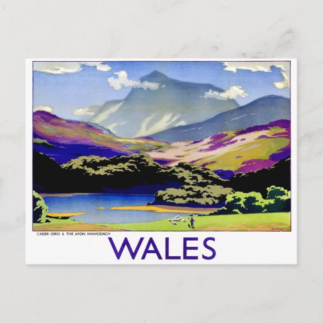 Postal Gales, Cader Idris y Afon Mawddach, añejo (Anverso)