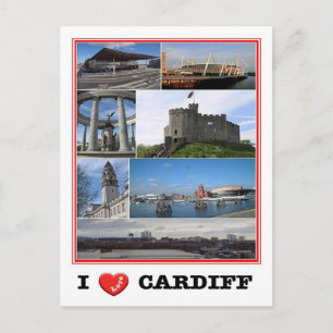 Postal Gales - Cardiff - I Love -