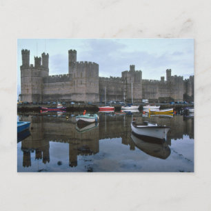 Postal Gales, castillo de Caernarfon, uno de los de Edwar