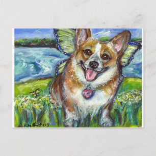 Postal Galés Corgi Fairy Dog