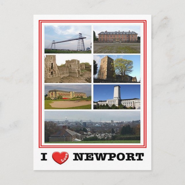 Postal Gales - Newport - I Love - (Anverso)