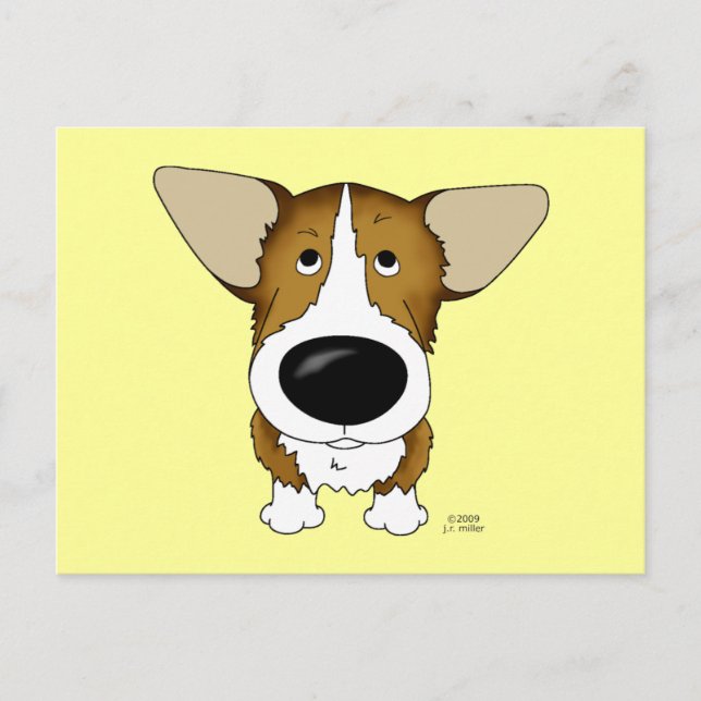 Postal galesa Corgi (Anverso)