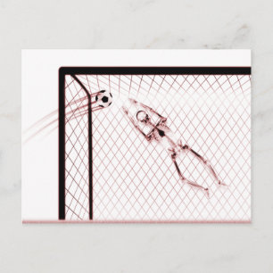 POSTAL GALIE DE FÚTBOL DE RAY X SKELETON - ROJO