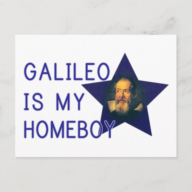Postal Galileo es mi Homeboy (Anverso)