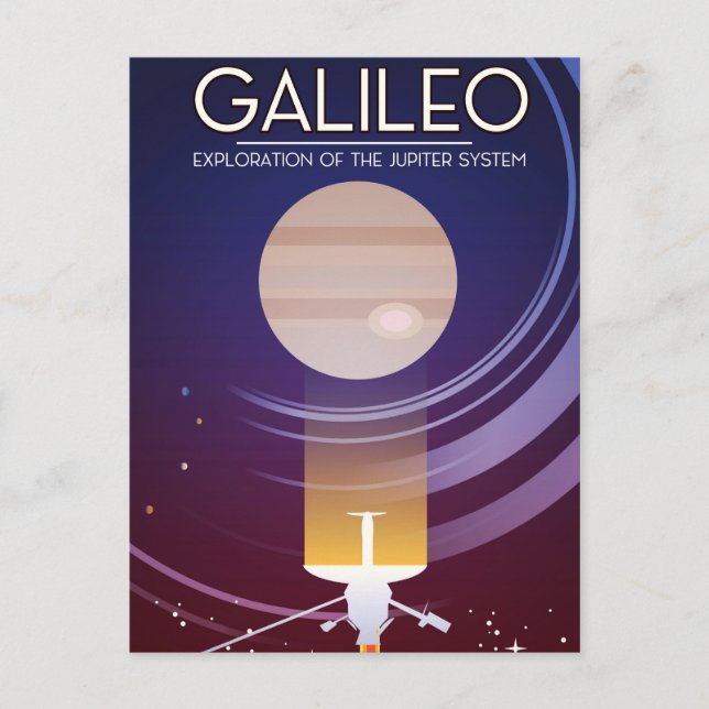 Postal Galileo - Exploración del sistema de Júpiter (Anverso)