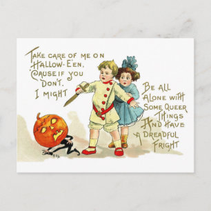Postal Gallant Protector en la noche de Halloween