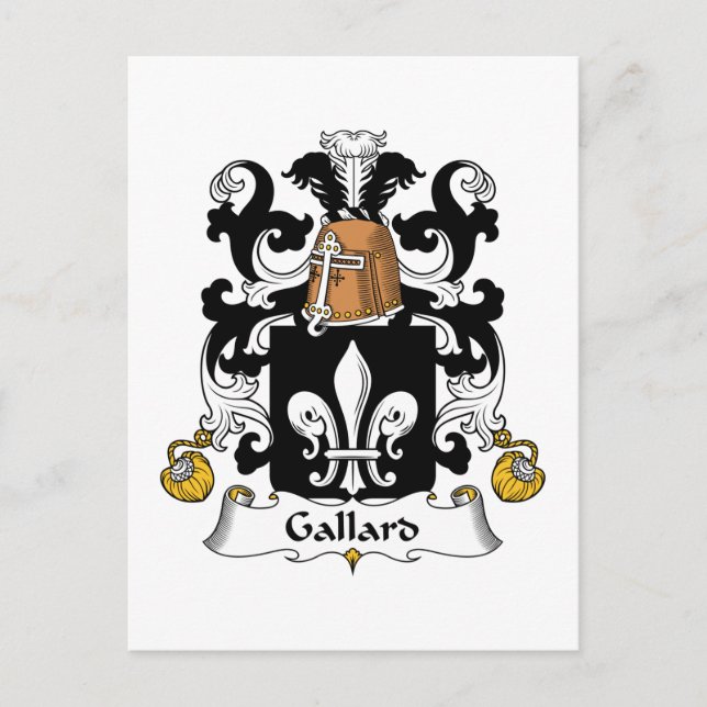 Postal Gallard Family Crest (Anverso)