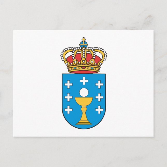 Postal gallega del escudo de armas (Anverso)