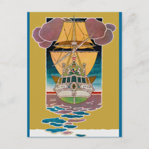 Postal Galleón Art Deco