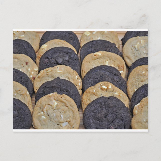 Postal Galletas blancas y chocolate (Anverso)