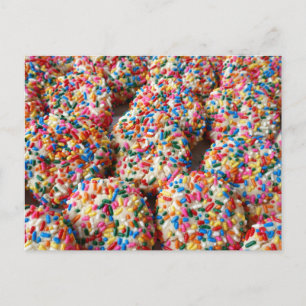 Postal Galletas con Sprinkles Diversión al Hornear Fotogr