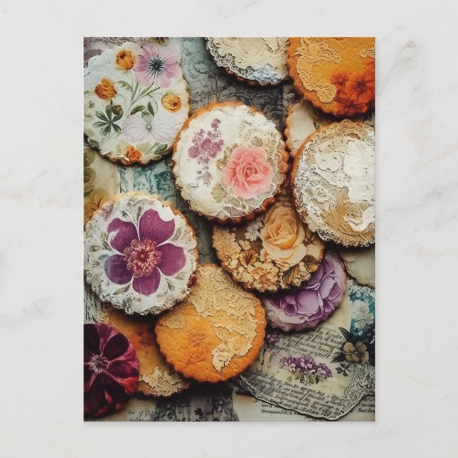 Postal Galletas de Azúcar Bonitas (Anverso)