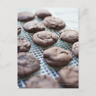 Postal Galletas de chocolate recién horneadas sin gluten