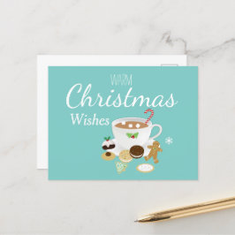 Postal Galletas de navidad y chocolate caliente