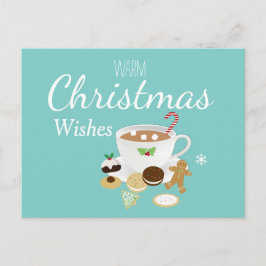 Postal Galletas de navidad y chocolate caliente