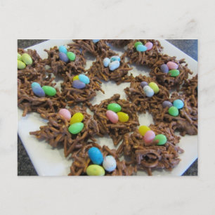 Postal Galletas de Nido de Pájaro de Chocolate