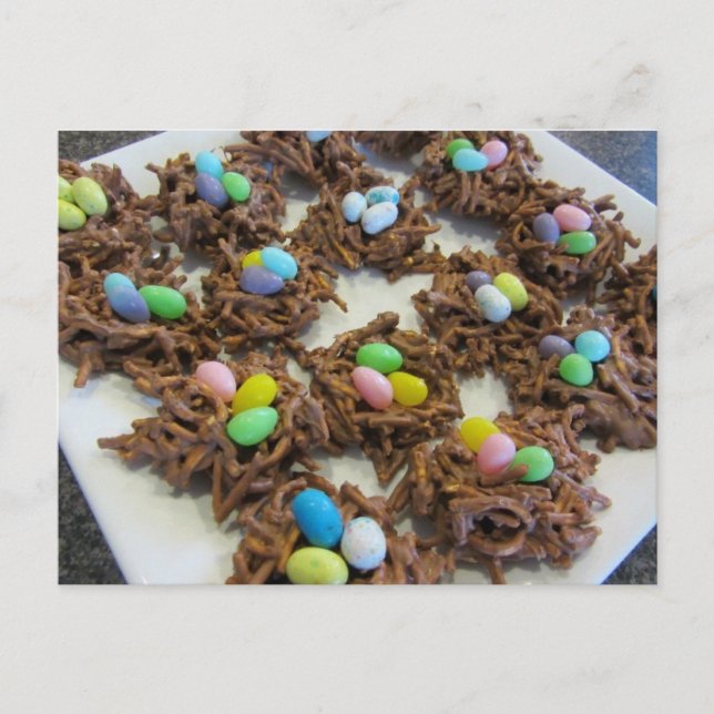 Postal Galletas de Nido de Pájaro de Chocolate (Anverso)
