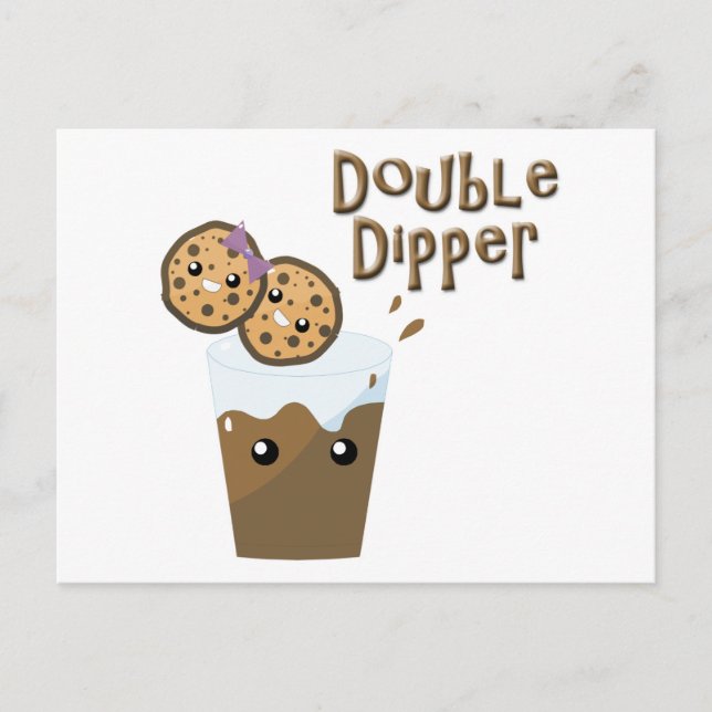 Postal Galletas Double Dipper y Leche (Anverso)