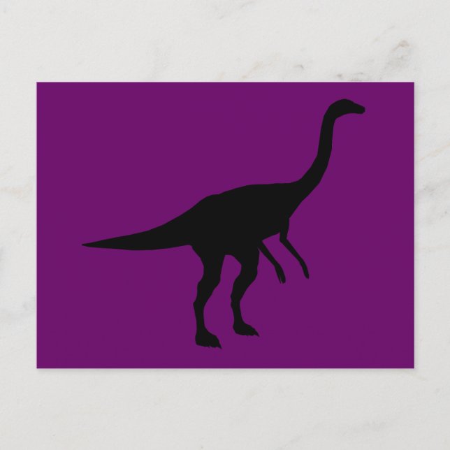 Postal Gallimimus Dino Dinosaur Silhouette (Anverso)