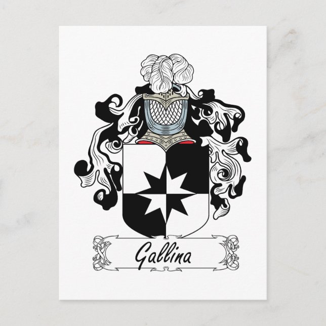 Postal Gallina Family Crest (Anverso)