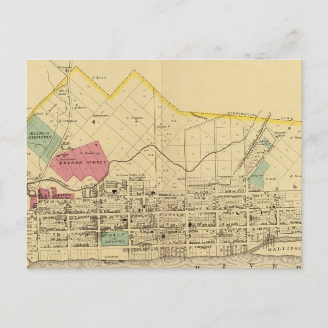 Postal Gallipolis, Ohio (Anverso)