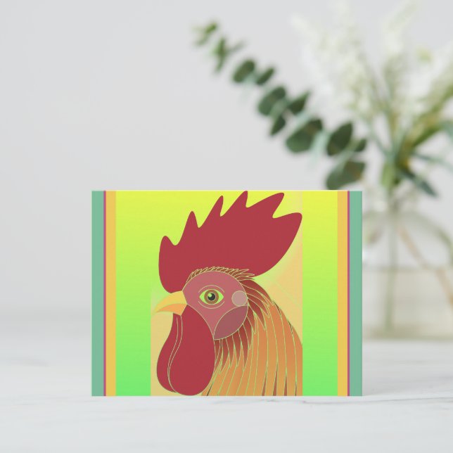 Postal Gallo (Anverso de pie)
