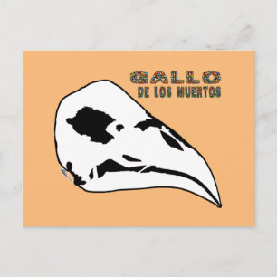 Postal Gallo De Los Muertos