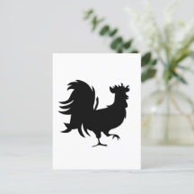Gallo negro lindo afortunado