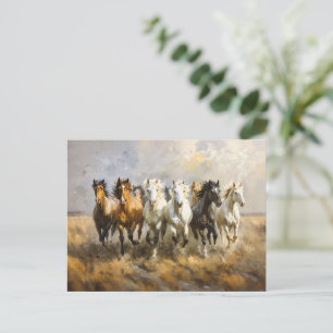 Postal Galloping Mustang Pintura