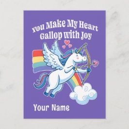 Postal Galloping Unicorn Cupid’s Love Magic 