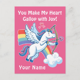 Postal Galloping Unicorn Cupid’s Love Magic 
