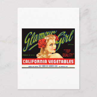 Postal Galmour Chica California Vegetales