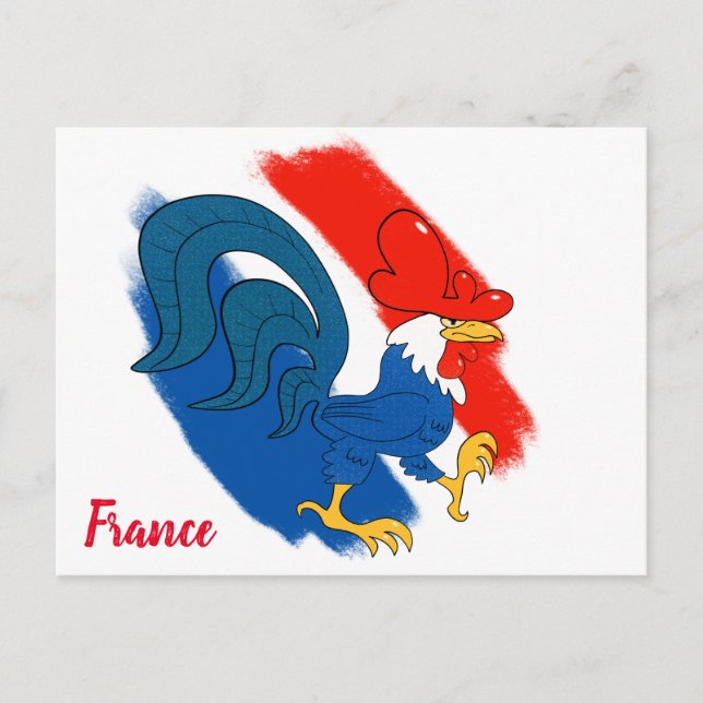 Postal galo de gallo (Anverso)