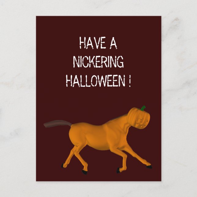 Postal Galopping Halloween Horse (Anverso)