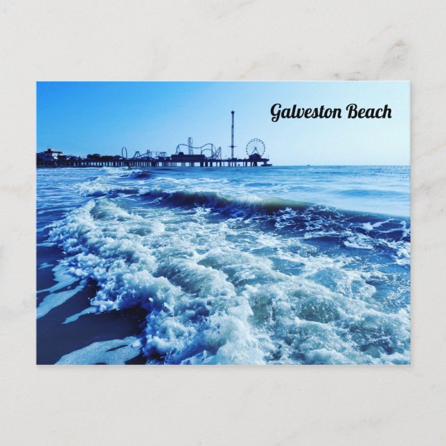 Postal galveston azul (Anverso)