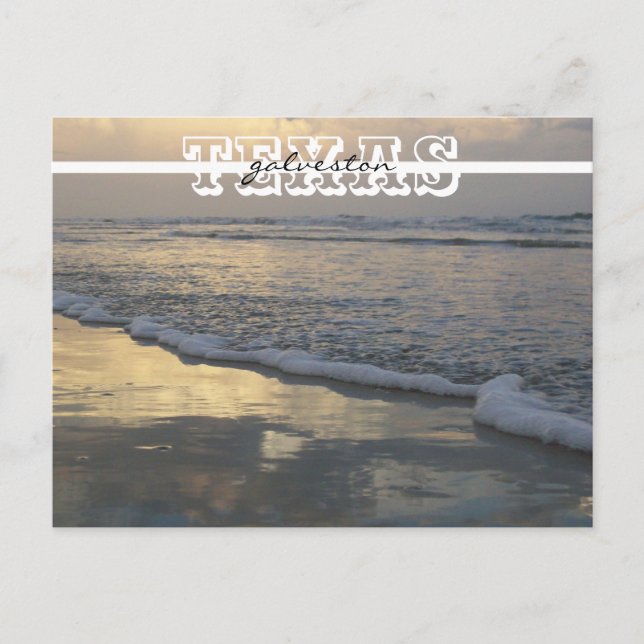 Postal Galveston Beach Texas Travel (Anverso)