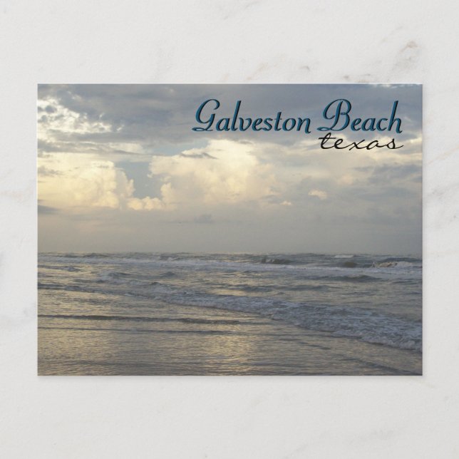 Postal Galveston Beach Texas Travel (Anverso)