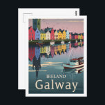 Postal Galway Ireland Vintage Famoso Travel Place<br><div class="desc">Galway Ireland Vintage Famoso Travel Place</div>