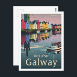 Postal Galway Ireland Vintage Famoso Travel Place<br><div class="desc">Galway Ireland Vintage Famoso Travel Place</div>