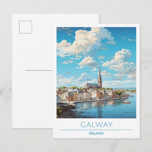 Postal Galway Ireland Vintage Travel (Anverso / Reverso)