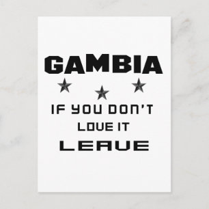 Postal Gambia Si no te gusta, váyase