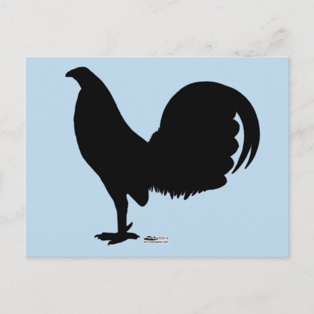 Postal Gamecock Rooster Silhouette (Anverso)