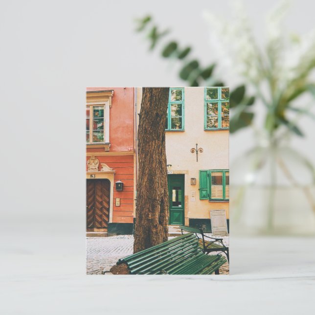 Postal Gamla Stan, Ciudad vieja de Estocolmo (Anverso de pie)