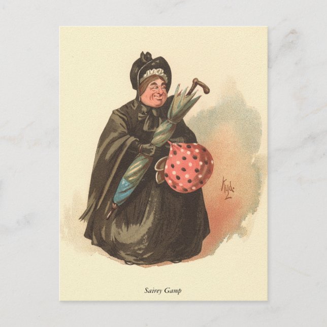 Postal Gampa al aire libre por Kyd - Martin Chuzzlewit, d (Anverso)