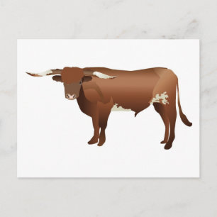 Postal Ganado longhorn
