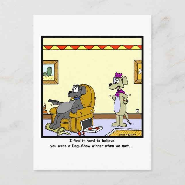 Postal Ganador de Dog-Show: Personalizado de perro (Anverso)