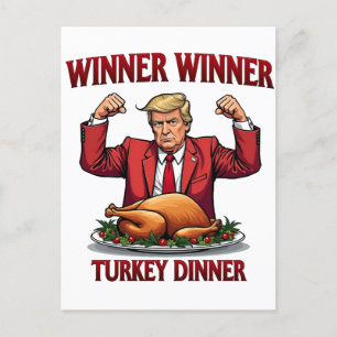 Postal Ganador de la cena en Turquía Trump Día de Acción 