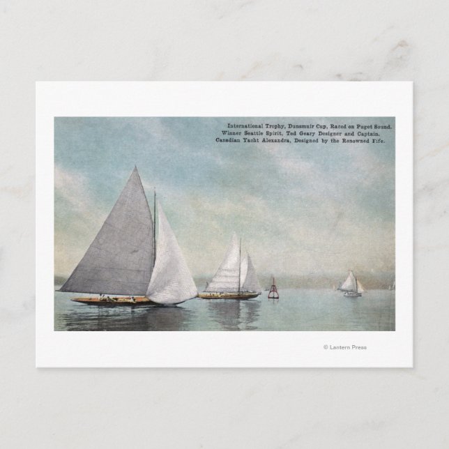 Postal Ganador de la Copa Internat'l Trophy Dunsmuir (Anverso)