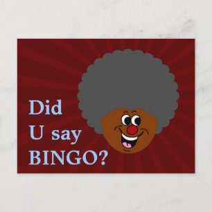 Postal Ganador del premio de la noche de bingo del Centro